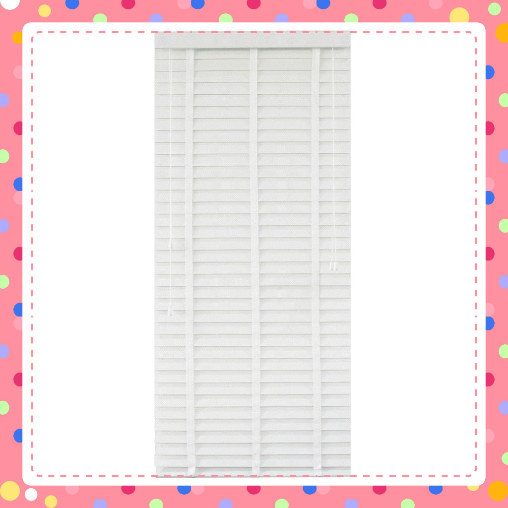 มู่ลี่ PVC ลายไม้เส้นใหญ่ รุ่น BG004-WH ขนาด 70 x 240 ซม. สีขาว ขายดี