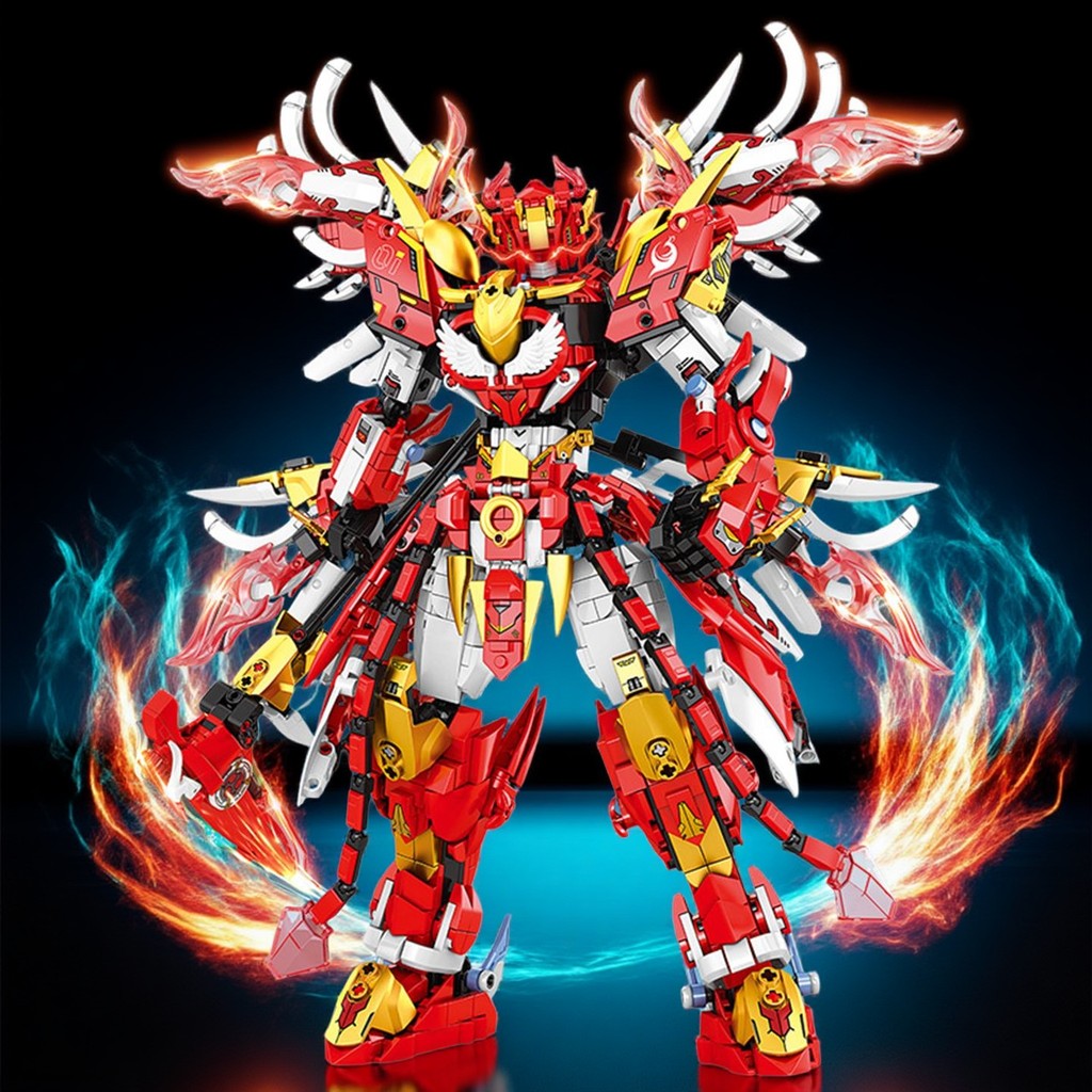 2026 ราคาถูกอาคารบล็อกของเล่นของขวัญMidi Qinglongเสือขาว Mechaประกอบเด็กการศึกษาBoy Guan Yu Mecha