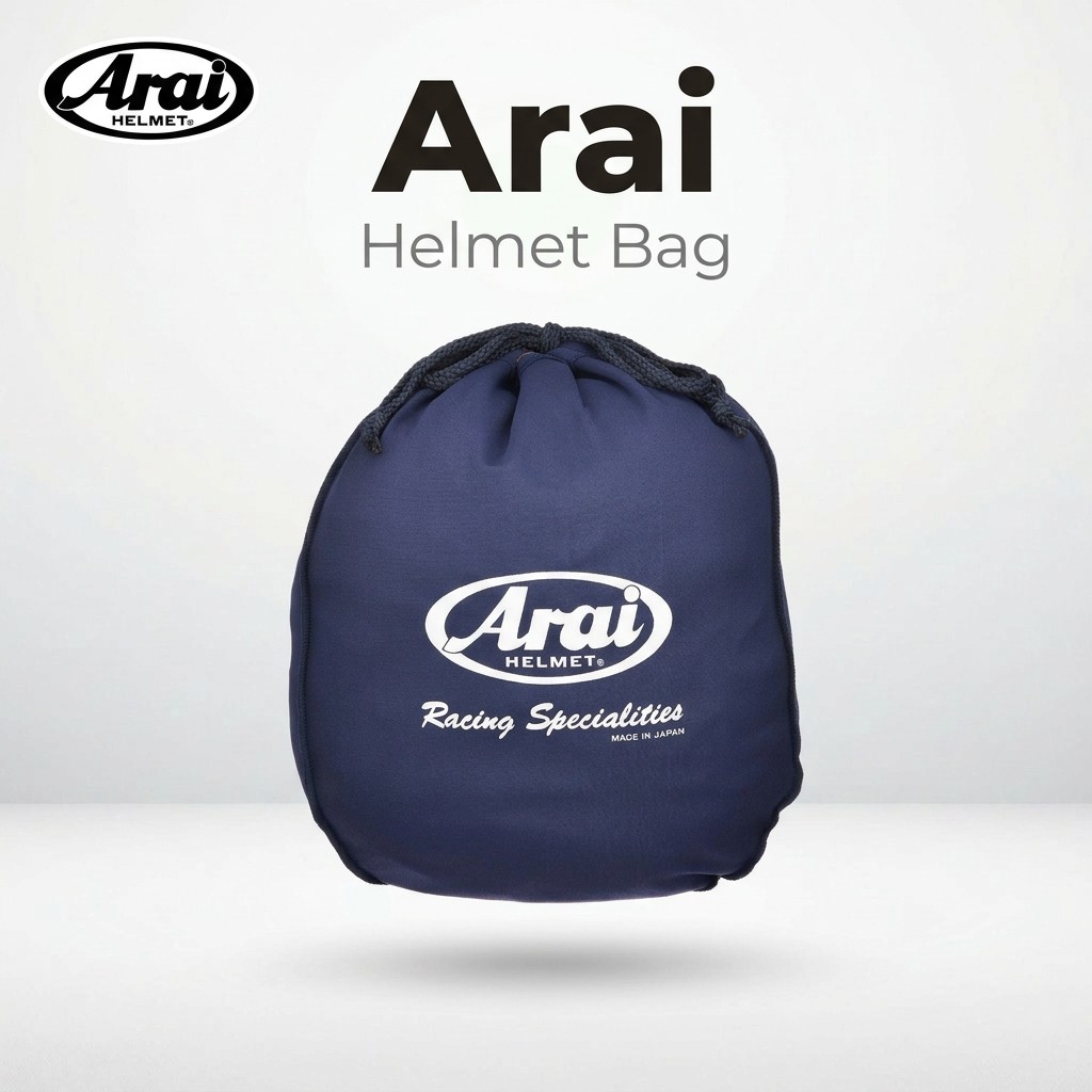 Arai Helmet Sack 121586 | ถุงผ้าใส่หมวกกันน็อก Arai สีกรมท่า ของแท้ สำหรับเก็บและพกพา