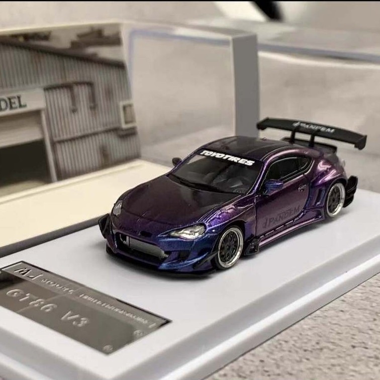 [คลังสินค้าพร้อม 1] MJ MODEL 1: 64 Toyota GT86 V3 pandem Rocket Rabbit Alloy Car Model Ready Stock O