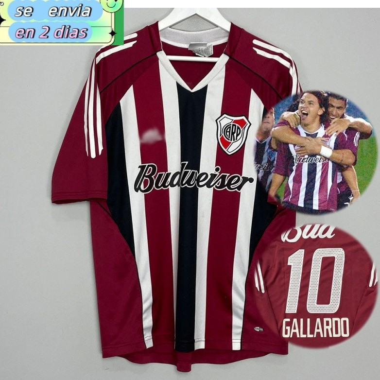 2005-2006 Retro Jersey River Plate เสื้อฟุตบอลเยี่ยมชมชื่อและหมายเลขส่วนบุคคล