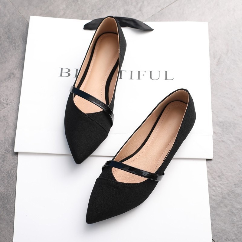 Doll Shoes - รองเท้าส้นแบนผู้หญิง ส้น 2cm นุ่ม อ่อนโยน โดดเด่น เรียบหรู แฟลต B97767