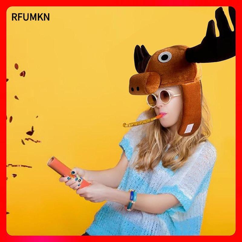 หมวกคลุมศีรษะ Moose สไตล์หลากหลาย ใช้ได้ทั้งปาร์ตี้และชุดแฟนซี