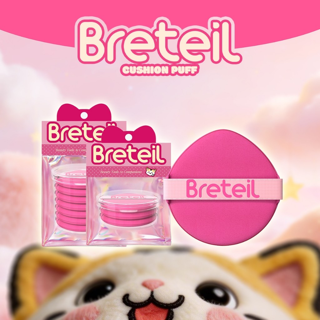 Breteil คุชชั่นพัฟ - เนื้อฟองน้ำนุ่ม ช่วยให้แต่งหน้าได้รวดเร็ว สามารถใช้ได้ทั้งแบบแห้งและเปียก BR-P21