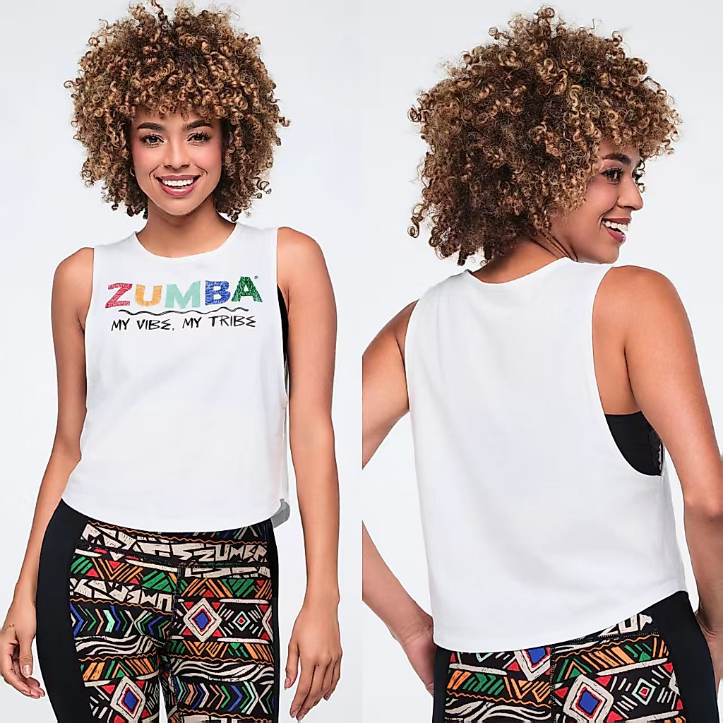 ZUMBA 2026 สไตล์ใหม่ผ้าฝ้ายสีขาวผู้หญิงกีฬาเสื้อกั๊กแขนกุด ZUMBA พร้อมสต็อก Slimmer ดูรุ่นหลวม