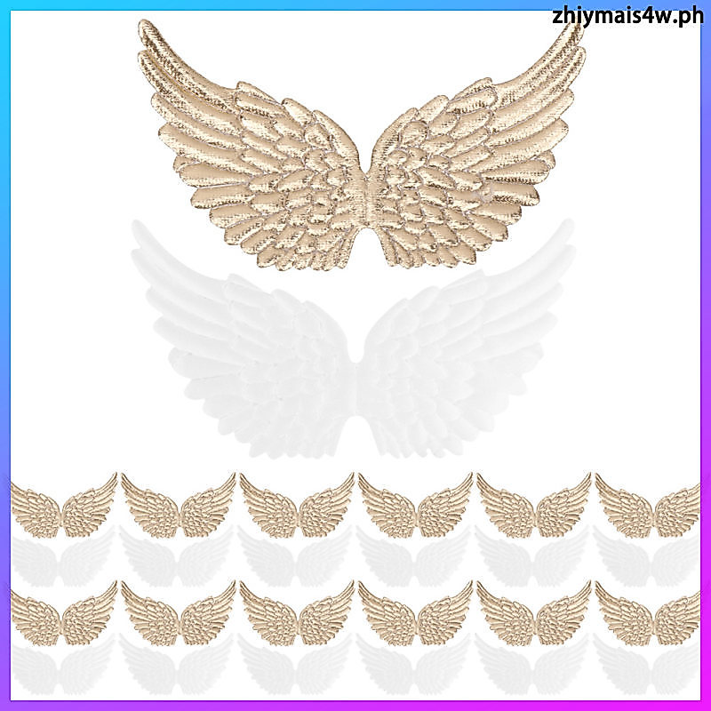 24 ชิ้นคอสเพลย์ปีกสําหรับหัตถกรรมอุปกรณ์เสริมเสื้อผ้าปัก Angels ตกแต่งขนาดเล็ก zhiymais4w