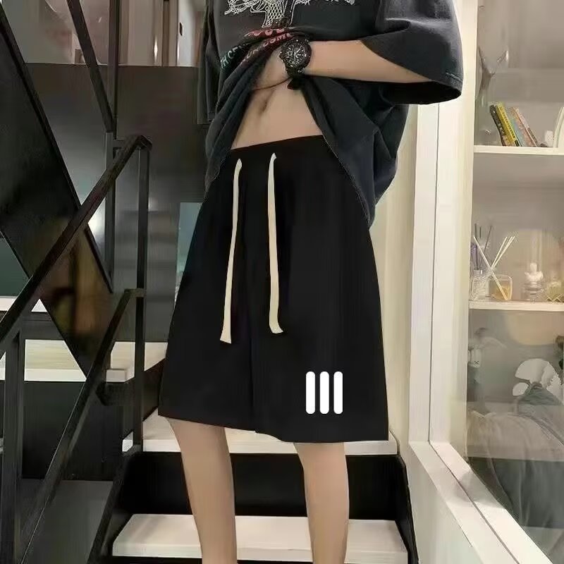 FEAR OF GOD อเมริกัน High Street กีฬากางเกงห้าจุด Street สวมใส่ FOG Retro สามแนวตั้งผู้ชายผู้หญิงกาง