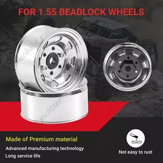 4PCS 1.55 โลหะ Beadlock ล้อขอบ Hub สําหรับ 1/10 RC Crawler รถ Jr 90069 D90 CC01 LC70 MST