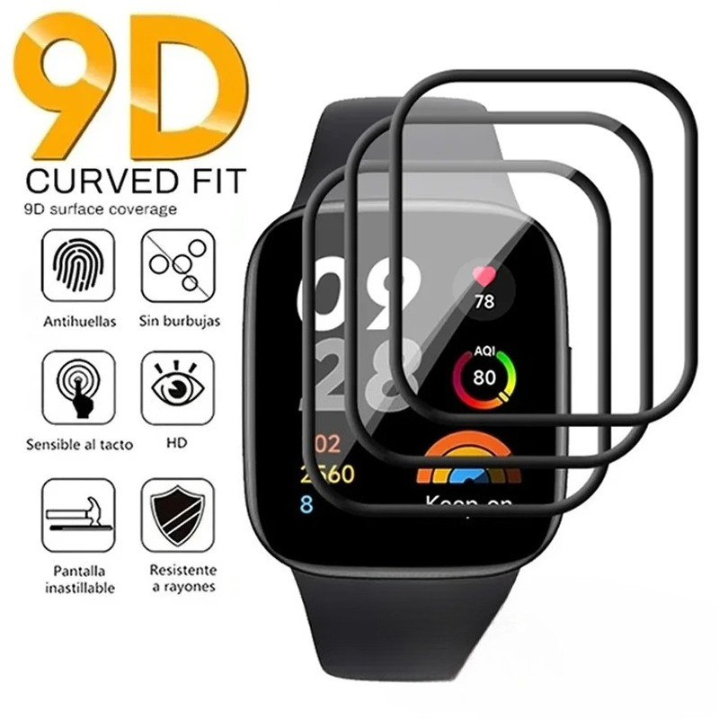 สําหรับ Redmi Watch 6 5 4 3 Lite Active Move 9D ฟิล์มป้องกันนาฬิกาแบบเต็มหน้าจอ