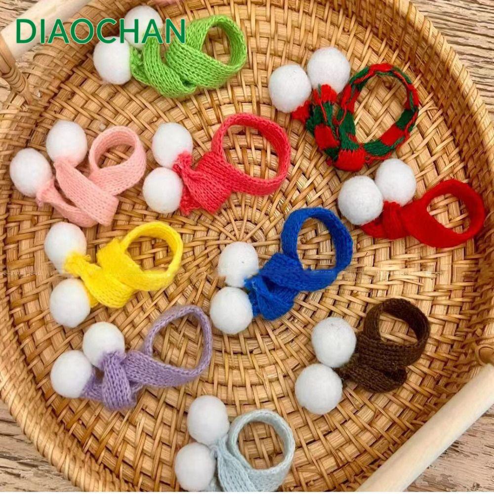 ศักดิ์สิทธิ์ ผ้าพันคอหมีน้อยหลายสีชุดลําลองตุ๊กตาผ้าพันคอคริสต์มาส,ตุ๊กตา ทําเอง เสื้อผ้าอุปกรณ์เสริมแฟชั่น ทําด้วยมือ ถักผ้าพันคอสําหรับ10 ~ 15ซม.ตุ๊กตาผ้าฝ้า