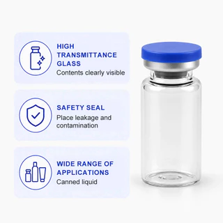 10/20PCS Sealed Vials ขวดแก้วโปร่งใส 3/5/7/10ml พร้อมกล่องเก็บโปร่งใส