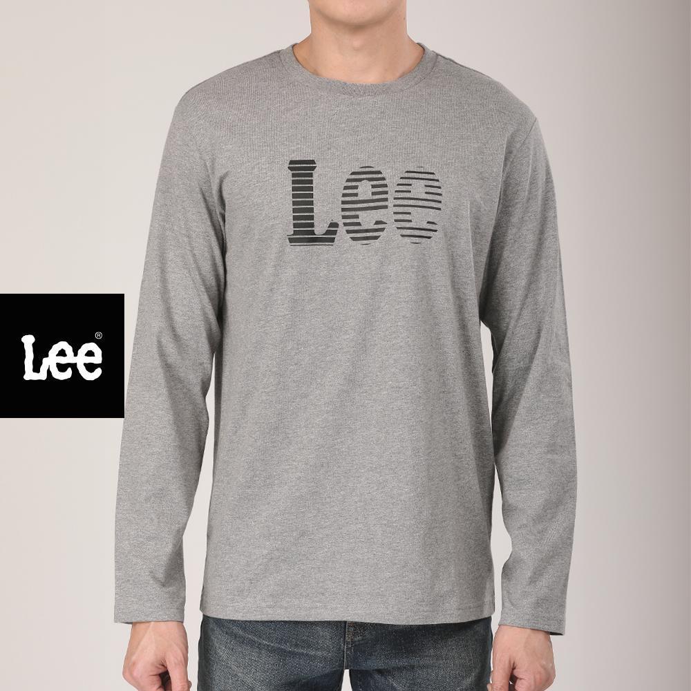 LEE เสื้อยืดแขนยาวผู้ชาย ทรง Regular รุ่น LE F625MTLSF06 สีเทา