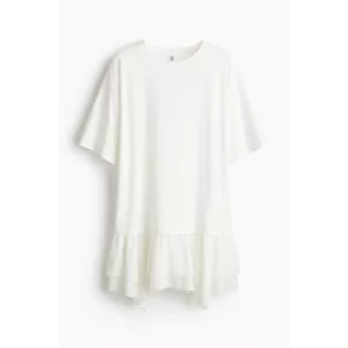 H&M(เอชแอนด์เอ็ม) เสื้อท่อนบนโอเวอร์ไซส์ผ้าคู่ ผู้หญิง 1346514_1