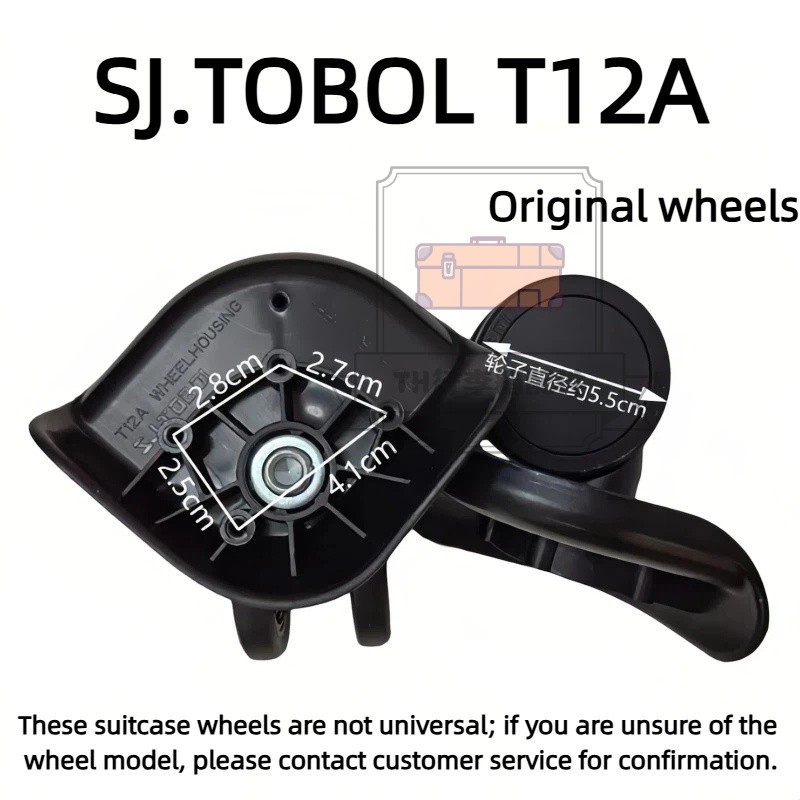 [TH อุปกรณ์เสริมกระเป๋าเดินทาง] T12A T12B เหมาะสําหรับ dipomat delsey SJ.TOBOL T12A กระเป๋าเดินทางเปลี่ยนล้อรถเข็นล้อเงียบ 360°หมุนล้อเปลี่ยนอุปกรณ์เปลี่ยนกระเป๋าเดินทางเสริมอุปกรณ์