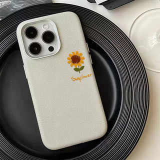 เคสไอโฟน 17 ดอกทานตะวันน่ารัก เนื้อหนังที่มีลายเนื้ออ่อนนุ่ม For IPhone 17 16 13 15 11 14 12 Pro Max 7 8 Plus XR X เคส