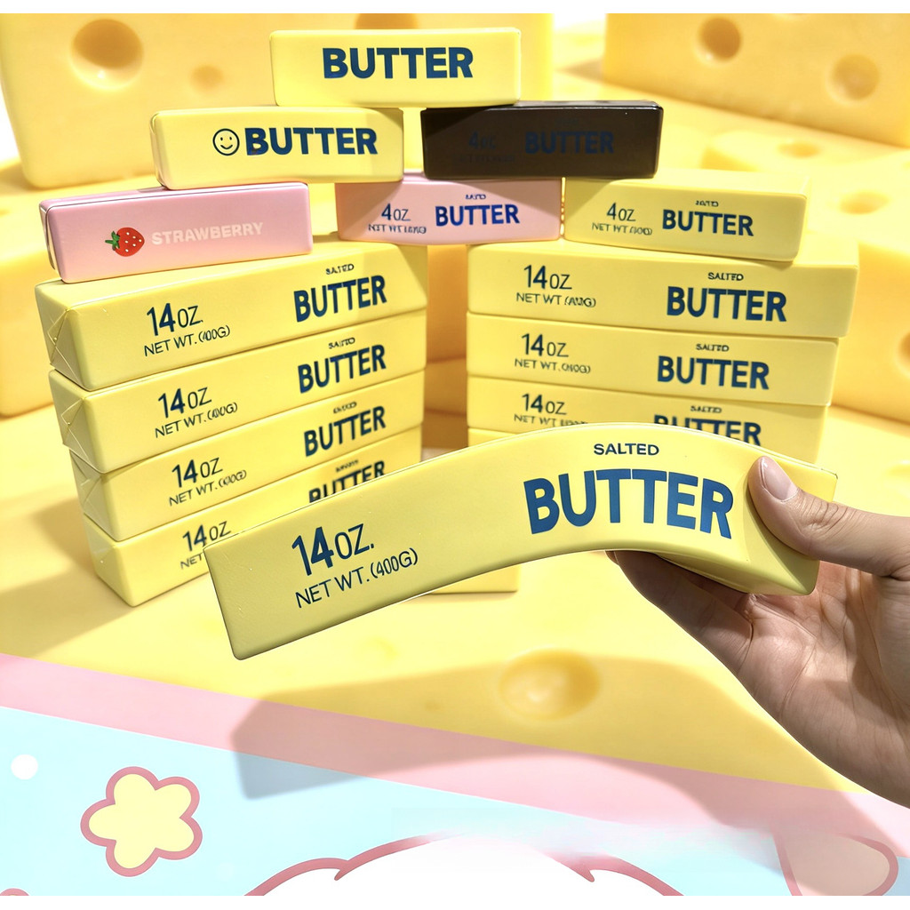 2026 อัพเกรดช้า Rebound เนยบีบความเครียดลูกอีสเตอร์ตะกร้า Stuffers Soft Butter Stick Squishies ของเล่นช้า Rising Sensory Fidget ของเล่นสําหรับความเครียดบรรเทา Calming