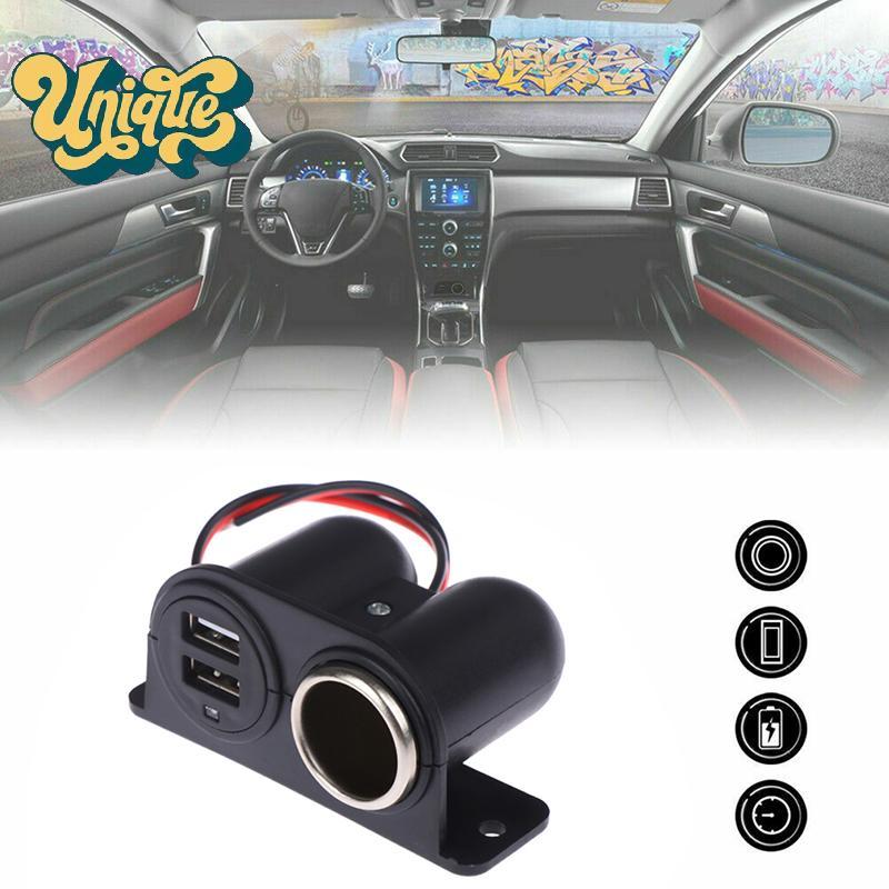 (Unique) 12V / 24V Power Outlet 2x USB Charger Car Plug Tru