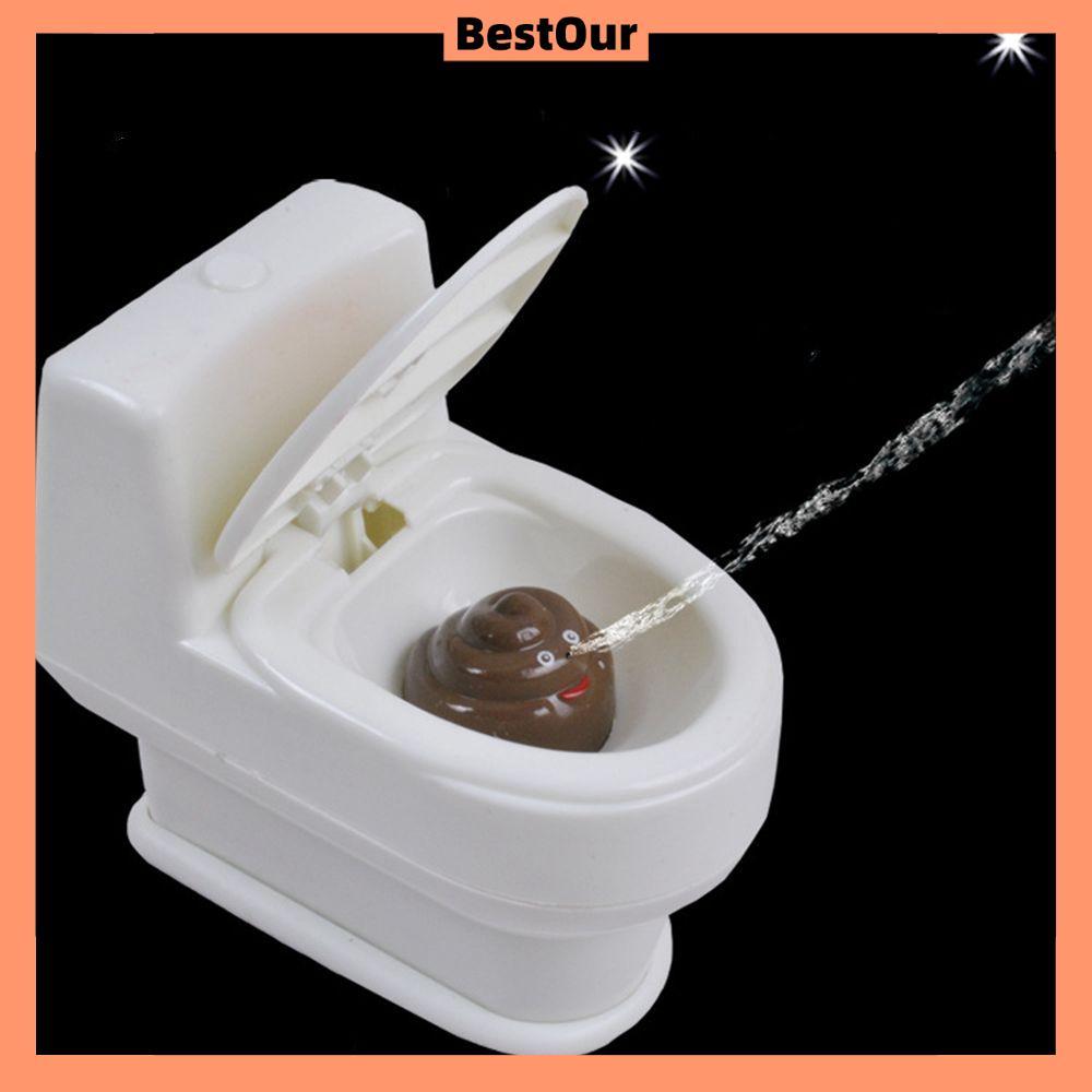 BESTOUR สเปรย์น้ําของเล่นห้องน้ําความเครียดปล่อยของเล่นเด็กหรือผู้ใหญ่ของขวัญที่ดีที่สุดClosestool Joke Gagของเล่น