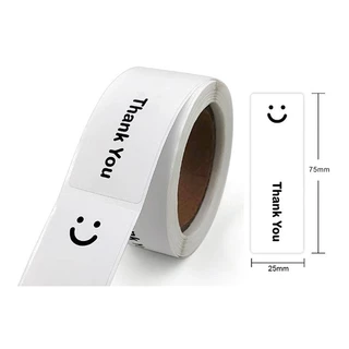 JoyTray BLIVO สติ๊กเกอร์ขอบคุณ ยาว7.5ซม กว้าง2.5ซม สติ๊กเกอร์ติดกล่อง ขนม ติดแก้ว ตกแต่ง sticker thankyou
