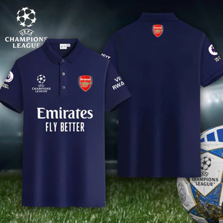เสื้อโปโล เสื้ออาร์เซนอล/UEFA Champions League ทีมฟุตบอล Jersey Arsenal FC Pattern Polo Shirt S-3XL ผ้าฝ้าย เสื้อยืด