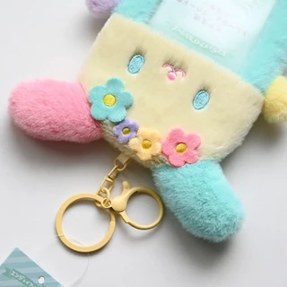 ผู้ถือบัตรตุ๊กตาตุ๊กตาจี้พวงกุญแจกระเป๋าใส่เหรียญสาวน่ารักผู้ถือบัตรตุ๊กตาการจัดเก็บ