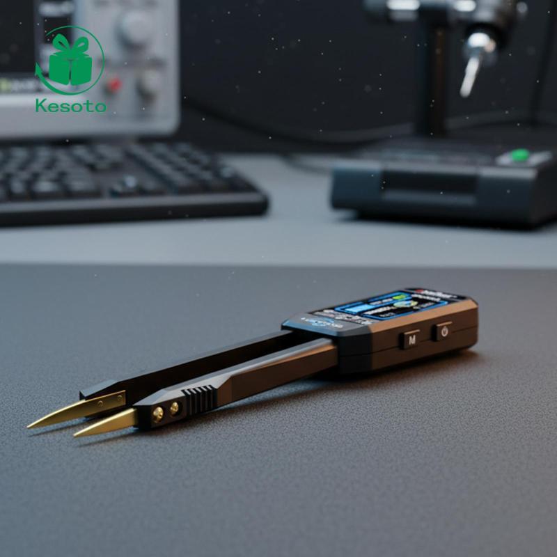 [Ehoyoxa] Lcr Meter Tweezer Lcr Meter อุปกรณ์วัดมือถือ ส่วนประกอบอัตโนมัติ การวัดความจุน้ําหนักเบาแบ