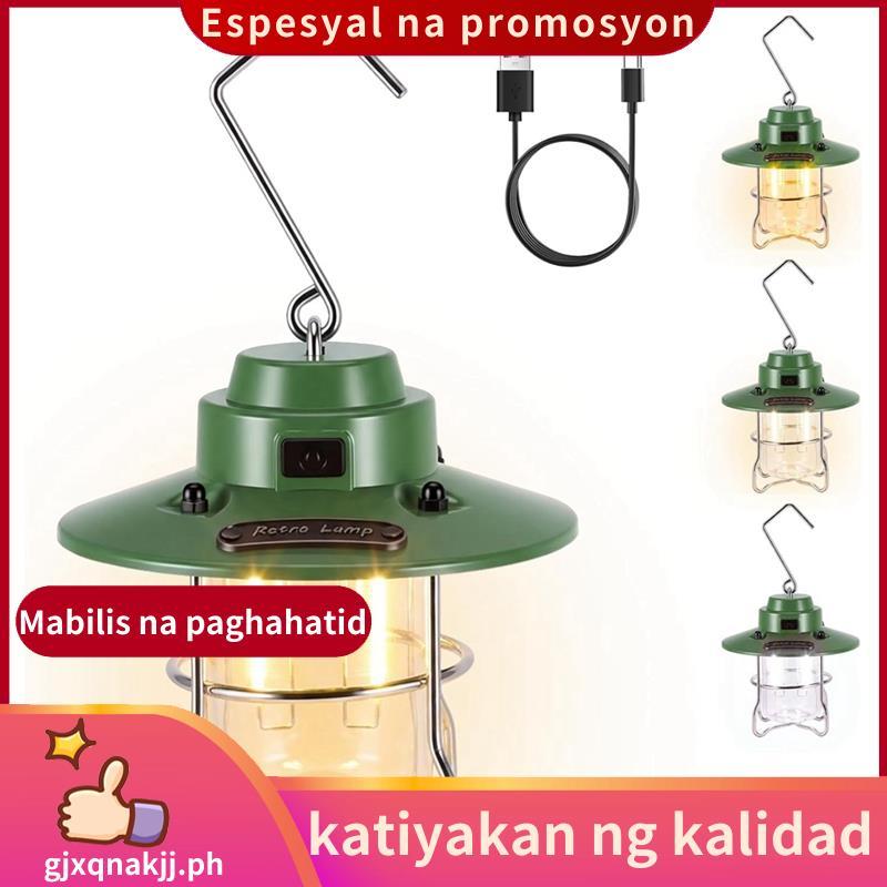 Camping Lantern ชาร์จ Camping Light หรี่แสงได้ 3 โหมดสําหรับเต็นท์โคมไฟไฟฟ้ากลางแจ้งสําหรับเดินป่าตก