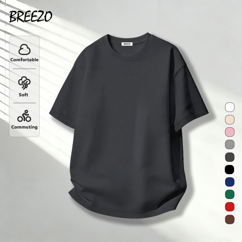 เสื้อยืดผู้ชาย ผ้านุ่มใส่สบายa คอกลม ระบายอากาศได้ oversize ไม่ร้อน ฤดูร้อน ใหม่ เรียบง่าย fashion