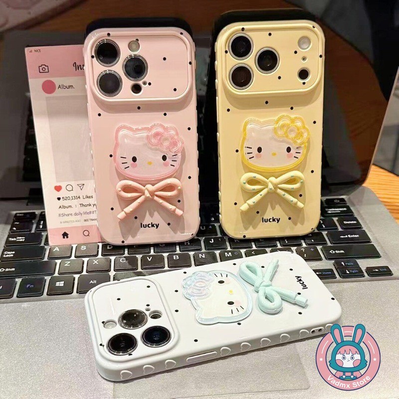 การ์ตูน Kitty Cat เคสโทรศัพท์สําหรับ Vivo X300 X300S X200 FE Pro Mini X200S X200T X100 X100S X90 X90S น่ารักโบว์ Lateral Love Heart ปลอกนุ่ม