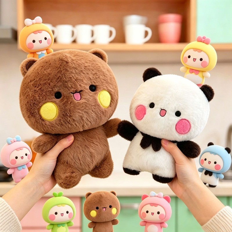 35 ซม.แสดงออก Panda Bear Bubu และ Yier ของเล่นตุ๊กตา BUBU DUDU นอนหมอนตุ๊กตาตุ๊กตาคู่ของขวัญ