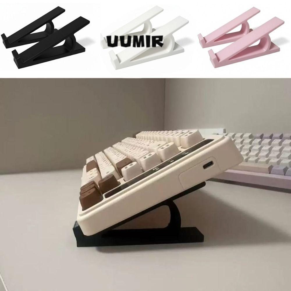 UUMIR ไรเซอร์แป้นพิมพ์คอมพิวเตอร์ 1 คู่, อุปกรณ์เสริมแบบพกพาขาตั้งยกระดับคีย์บอร์ด, ตัวยึดจอภาพพลาสติกมุมคีย์บอร์ดยก