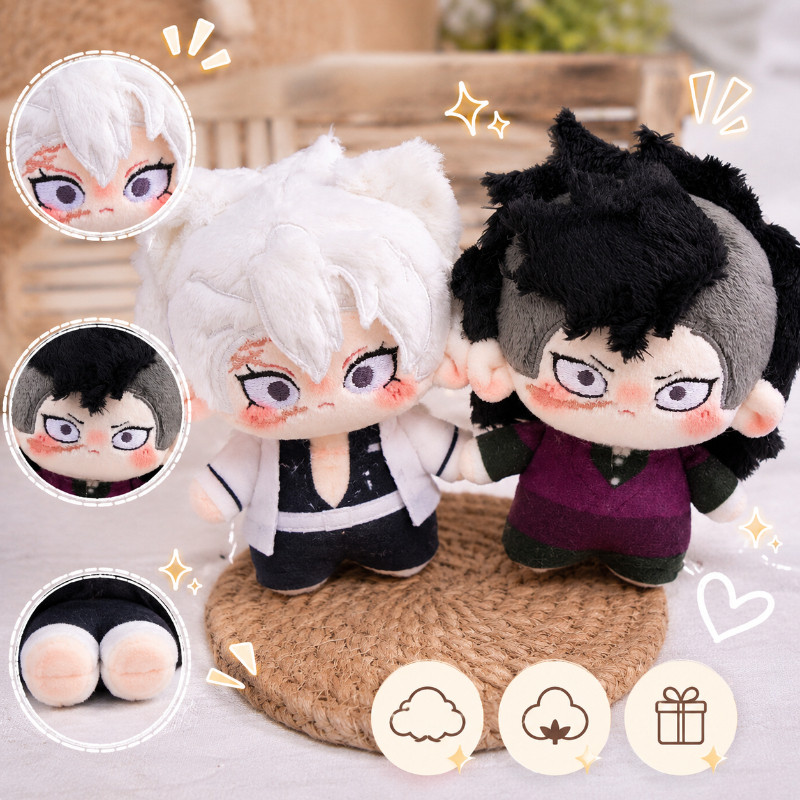 Demon Slayer Sanemi Shinazugawa Genya ตุ๊กตาตุ๊กตา 10 ซม.อะนิเมะผ้าฝ้ายตุ๊กตาน่ารัก Kimetsu ไม่มี Ya