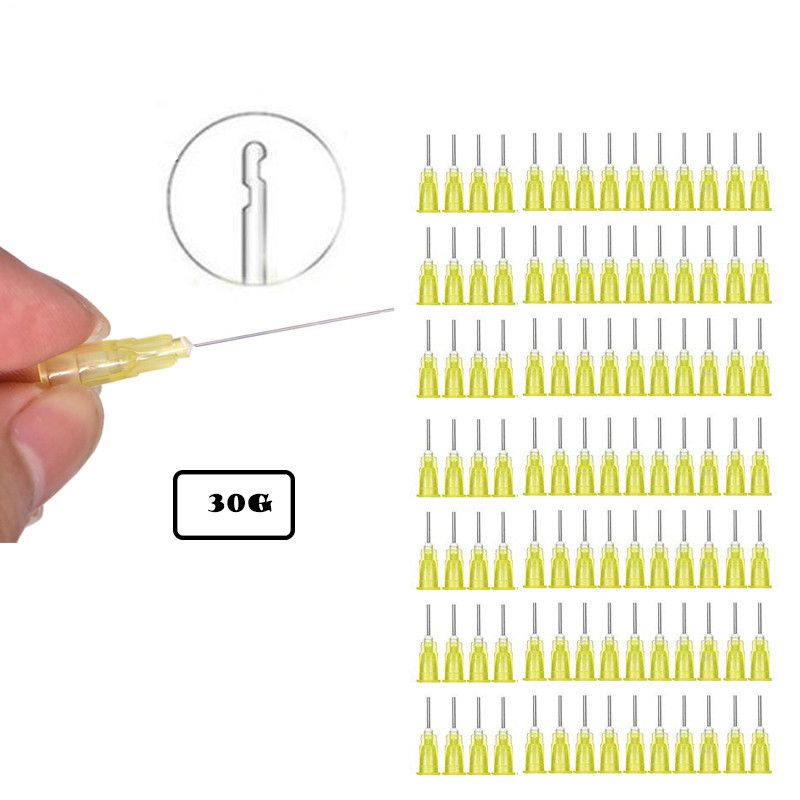 100 PcsDental Endo Irrigation Tip Endo Root Needle Tip Dual Vent 30G Dental Tools Gigi/ Ujung Irigas