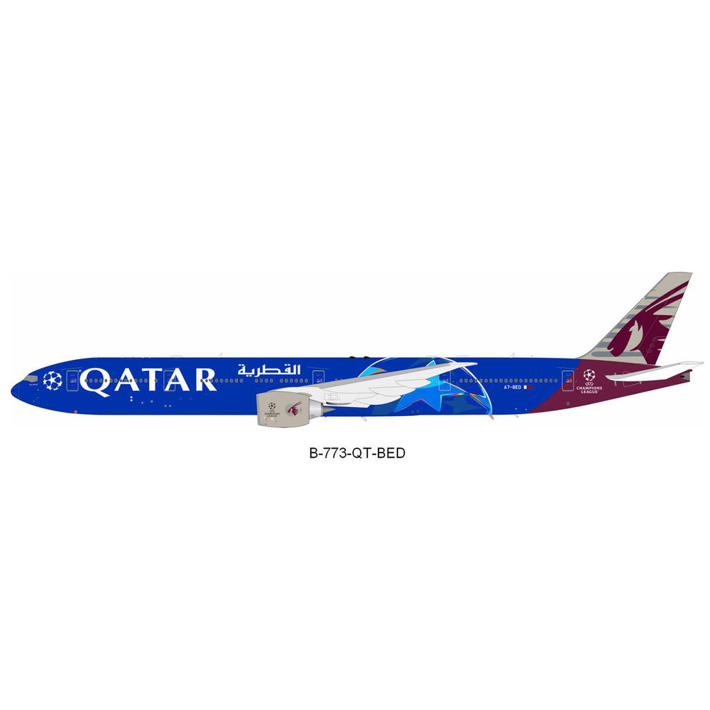 จัดส่ง 48H - B-Models Katar Airlines Boeing B777-300ER A7-BED Alloy Guest Aircraft รุ่น 1/200