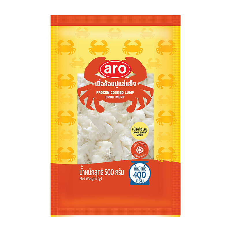 เอโร่ เนื้อปูก้อนแช่แข็ง 500 ก. (ARO Frozen Lump Crab Meat 500 g)