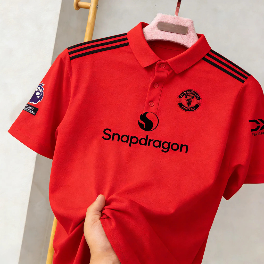 เสื้อฟุตบอลซีซั่นหมี 25-26 ผู้ชายแขนสั้นพิมพ์เต็มรูปแบบ United Polo Jersey s-3xl