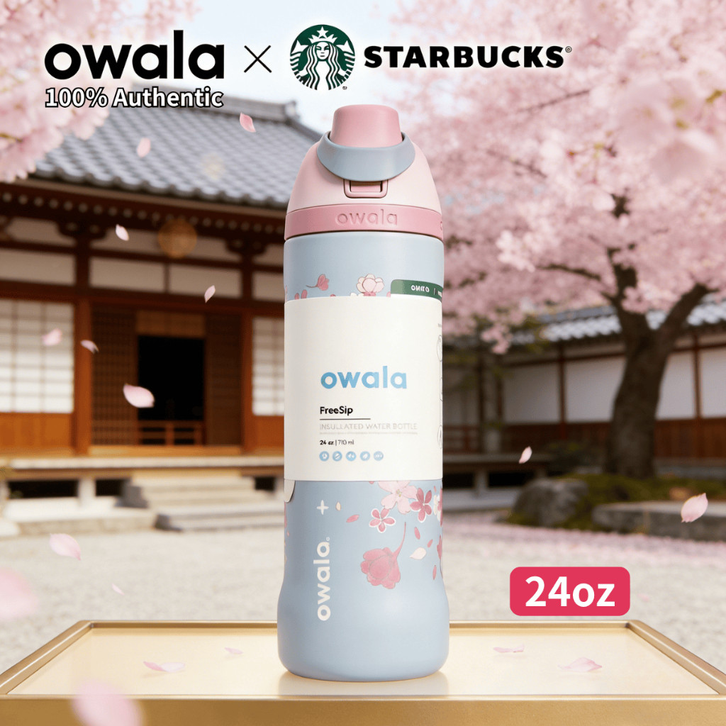 Owala Starbucks 24oz Water Bottle – Spill-Resistant Lid, BPA-Free