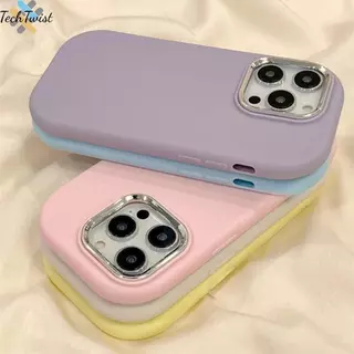 เลนส์โลหะชุบไฟฟ้า เคส for Samsung A07 A17 A55 A56 A37 A05 A05S A06 A14 A15 A16 A12 A26 A34 A35 A36 A54 หรูหรา เรียบง่าย