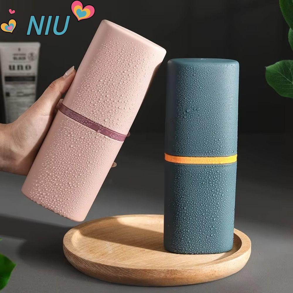 นิยูยูเจส ที่แขวนแปรงสีฟัน ,แบบพกพายืนแปรงสีฟัน การท่องเที่ยว ,แปรงสีฟันออแกไนเซอร์อุปกรณ์ห้องน้ํามัลติฟังก์ชั่กล่องเก็บฟันตั้งแคม