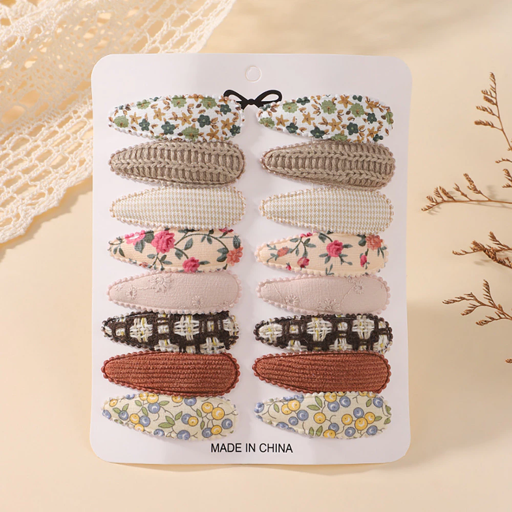 16 ชิ้นพิมพ์สีทึบคลิปผม Handmade Bows เด็กทารก BaBy Barrettes Hairpins พิมพ์ Hairgrips เด็กอุปกรณ์เสริมผมของขวัญ