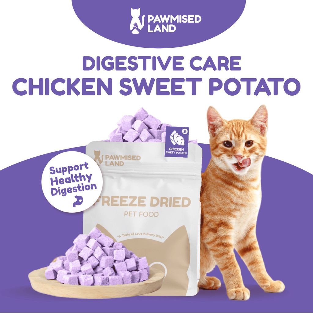 PawmisedLand Catty Munchies - Chicken SweetPotato - Functional Series Freeze Dry 125g อาหารสัตว์เลี้