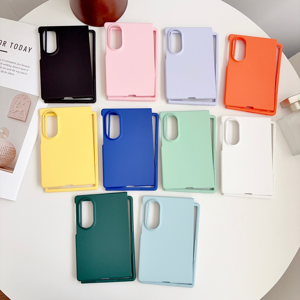 หรูหราแฟชั่นผิวรู้สึก PC พับกลับสําหรับ Samsung Galaxy Z พับ 8 พับกว้าง 8 7 6 Fold8 Fold7 กันกระแทก