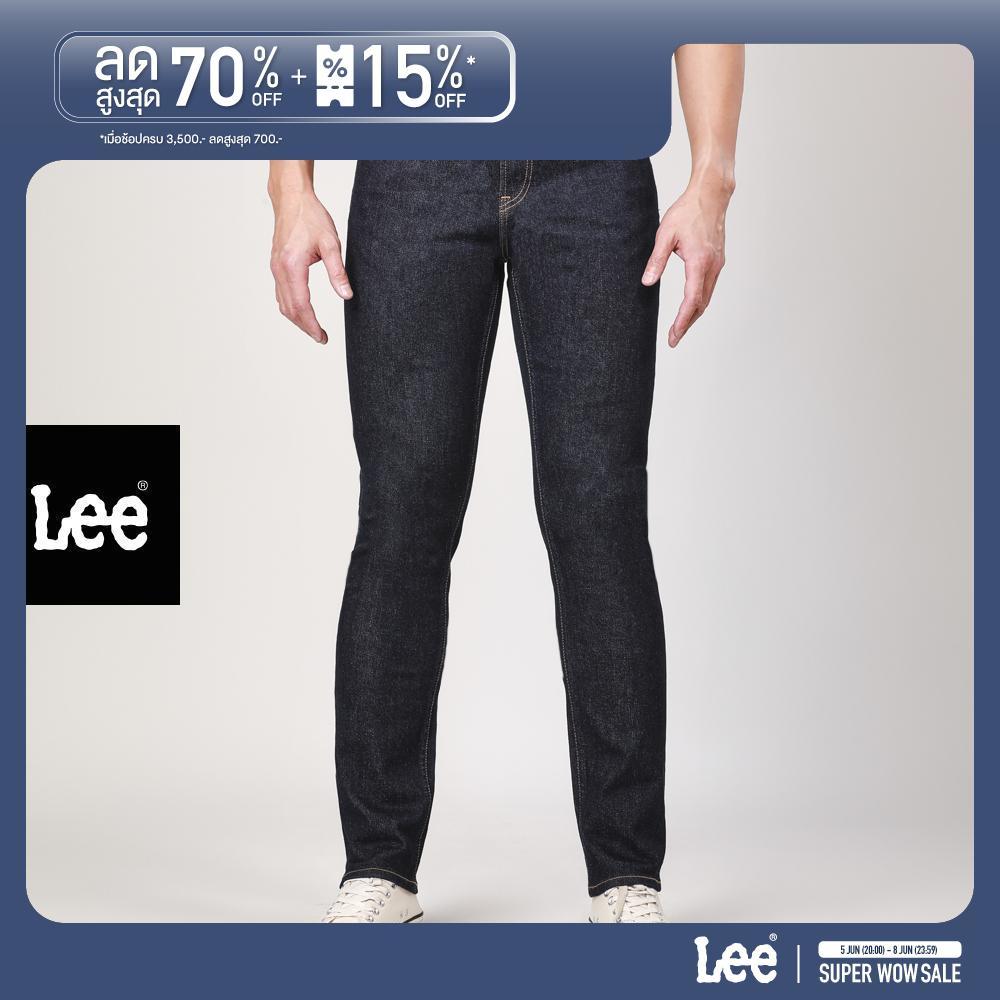 LEE กางเกงยีนส์ผู้ชาย เอวกลาง ทรงเข้ารูป Zed รุ่น LE FC25MZEDC04 - สียีนส์เข้ม