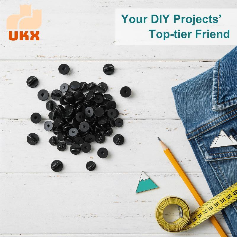 UKX 100 ชิ้นยาง Pin Bas สําหรับผู้ถือป้ายเข็มกลัดทํา VN