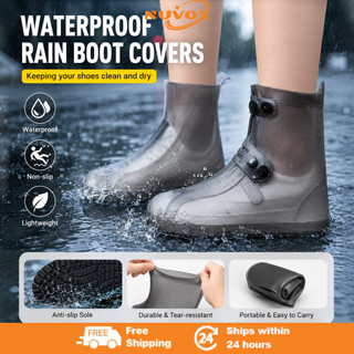 Thickened Waterproof Rain Boots Anti -Slip And Wear -Resistant Zipper Shoe Cover For Men And Women