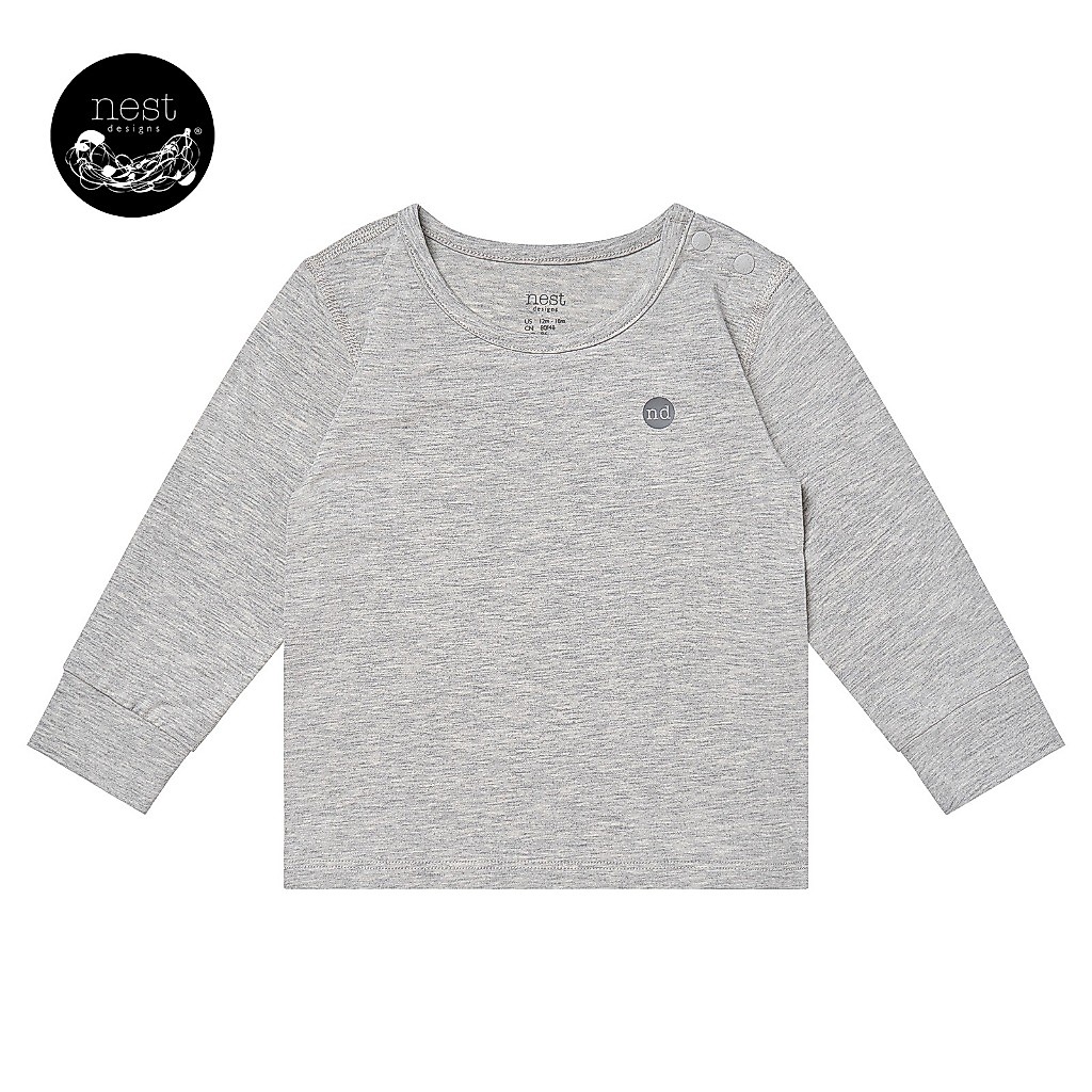 เสื้อยืดแขนยาวสำหรับเด็ก ทำจากใยบambou เหมาะสำหรับสวมใส่ทุกวัน