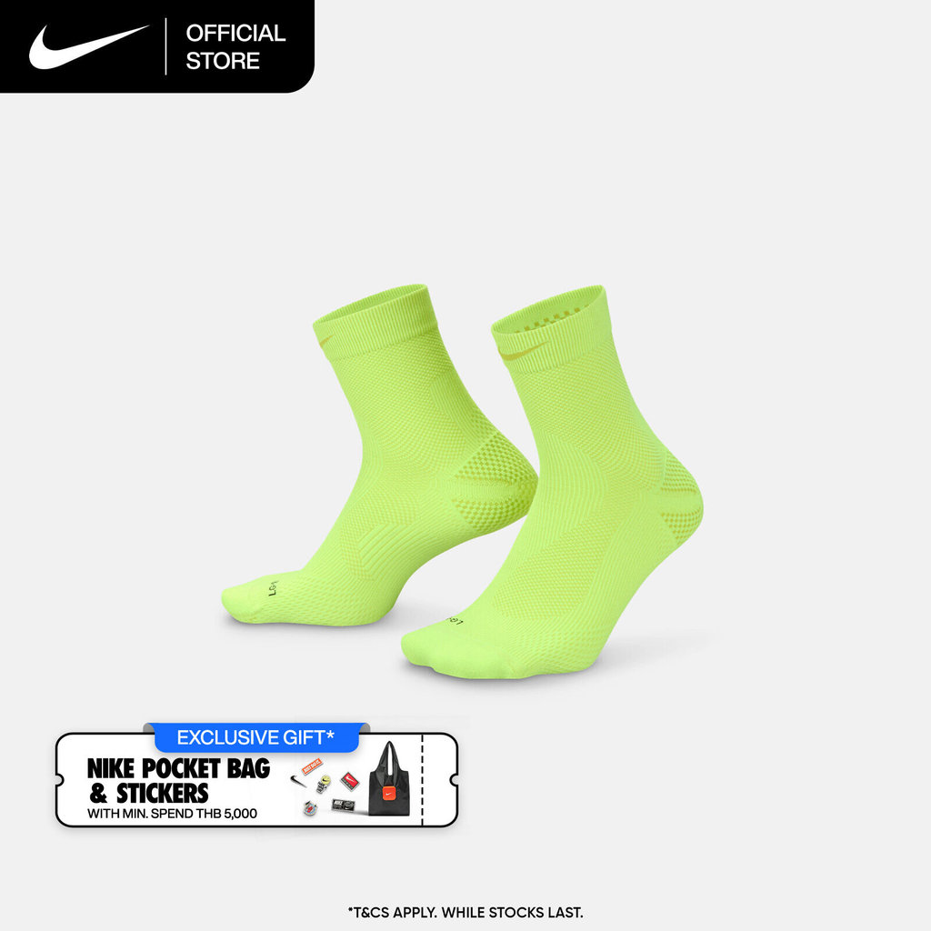 Nike Running Lightweight Micro Crew Socks (1 Pair) - Volt [IB6114-702]