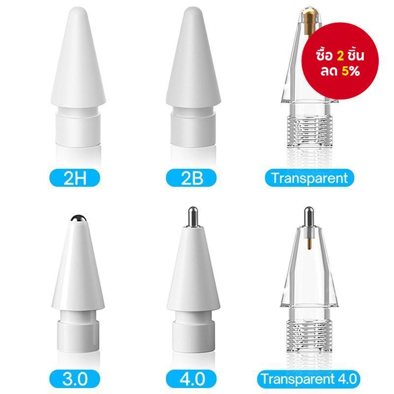หัวปากกาสไตลัส GOOJODOQ รุ่นใหม่สำหรับ iPad Pencil 1/2 ใช้ได้กับเวอร์ชัน 3.0/3.5/4.0 สำหรับการเขียนและวาดภาพ