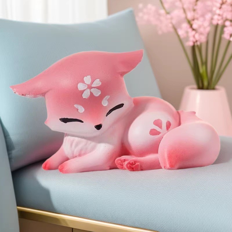 "My God, I entrust it to you" Fox Figurine, 2D Game Peripheral Desktop Model