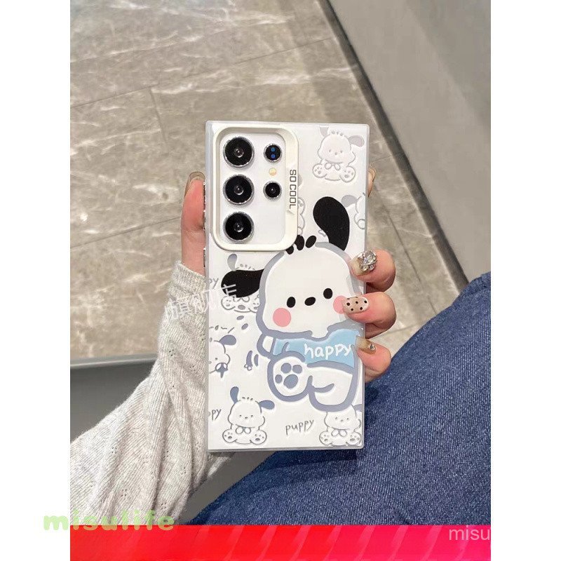 เคสโทรศัพท์สําหรับ Samsung S26 S25 S24 S23 A55 Holographic Silver Case ของขวัญวันเกิดสาวความงามเงา